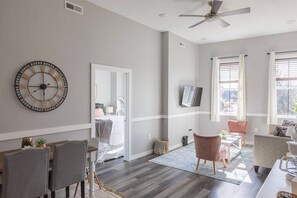 2 bedrooms, iron/ironing board, WiFi, bed sheets - The Sanctuary Co Downtown Johnson City 2Bed 2Bath (Johnson City)