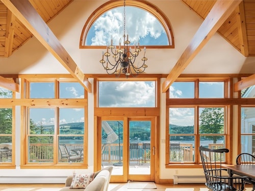 Secluded, Vermont lakefront home & private shore.  Summer 2026 dates available.