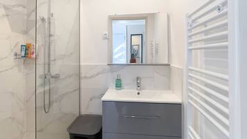 Hair dryer, towels