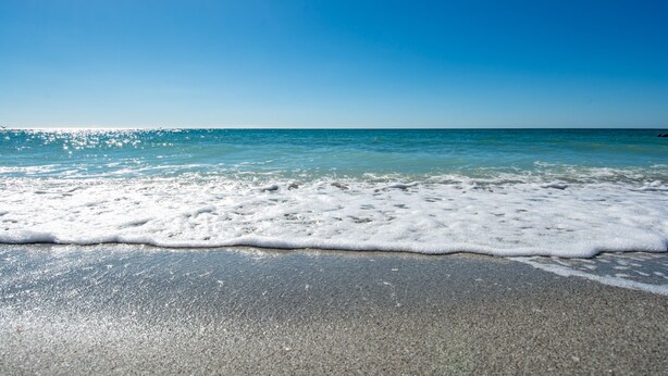 A beach with clear blue water and a sandy shore. - Tropical Oasis - Englewood Beach, FL. (Englewood)