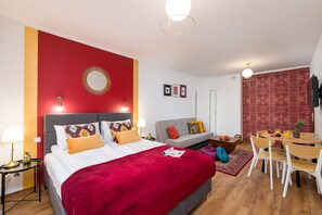 Suite estudio | Tabla de planchar con plancha, wifi gratis y ropa de cama 