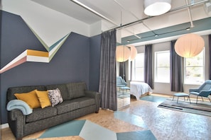 Fernseher, Musikbibliothek, Stereoanlage