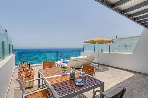 Ferienwohnung "Callao Beach 7" mit Meerblick, Terrasse und WLAN
