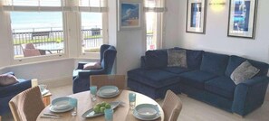 Dining - Apartment 12, The Moorings - Ground floor, accessible shower, 1 minute to beach (Filey)