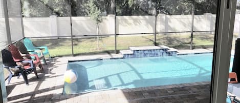 Piscine extérieure, piscine chauffée