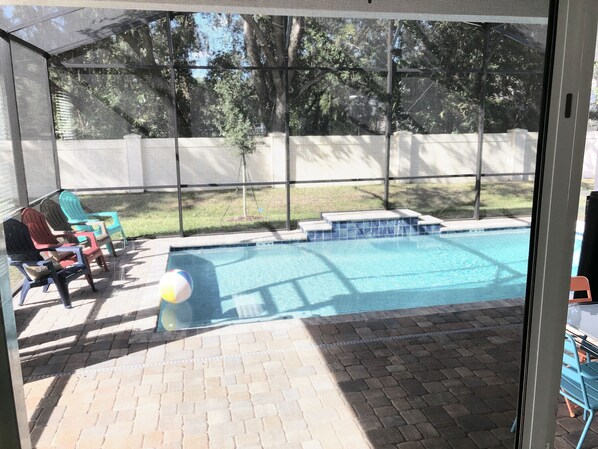 Outdoor pool, a heated pool