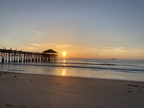 Beach nearby, sun-loungers