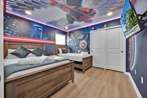 8 chambres, coffre-fort, fer et planche à repasser, lit de bébé portatif