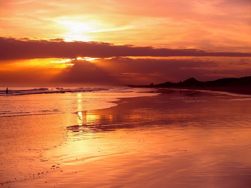 Sunny Beach Bach with peaceful backyard