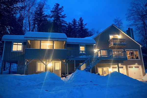 Front of home after December snow