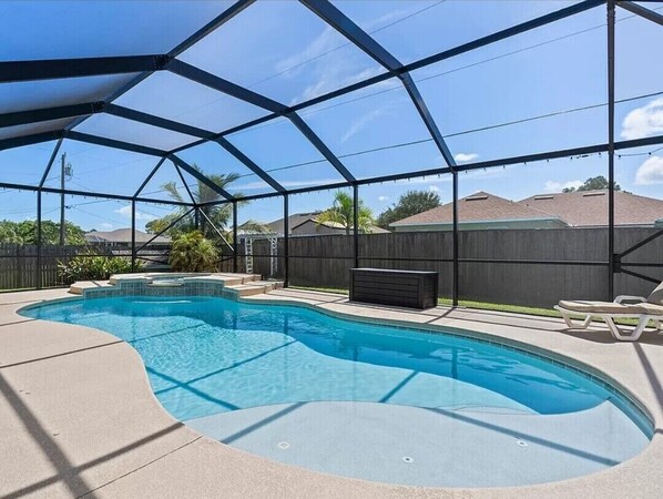 Outdoor pool, a heated pool