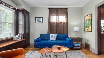 Smart TV, DVD player, books, video library