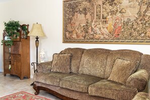 Téléviseur connecté, foyer, lecteur de DVD, livres