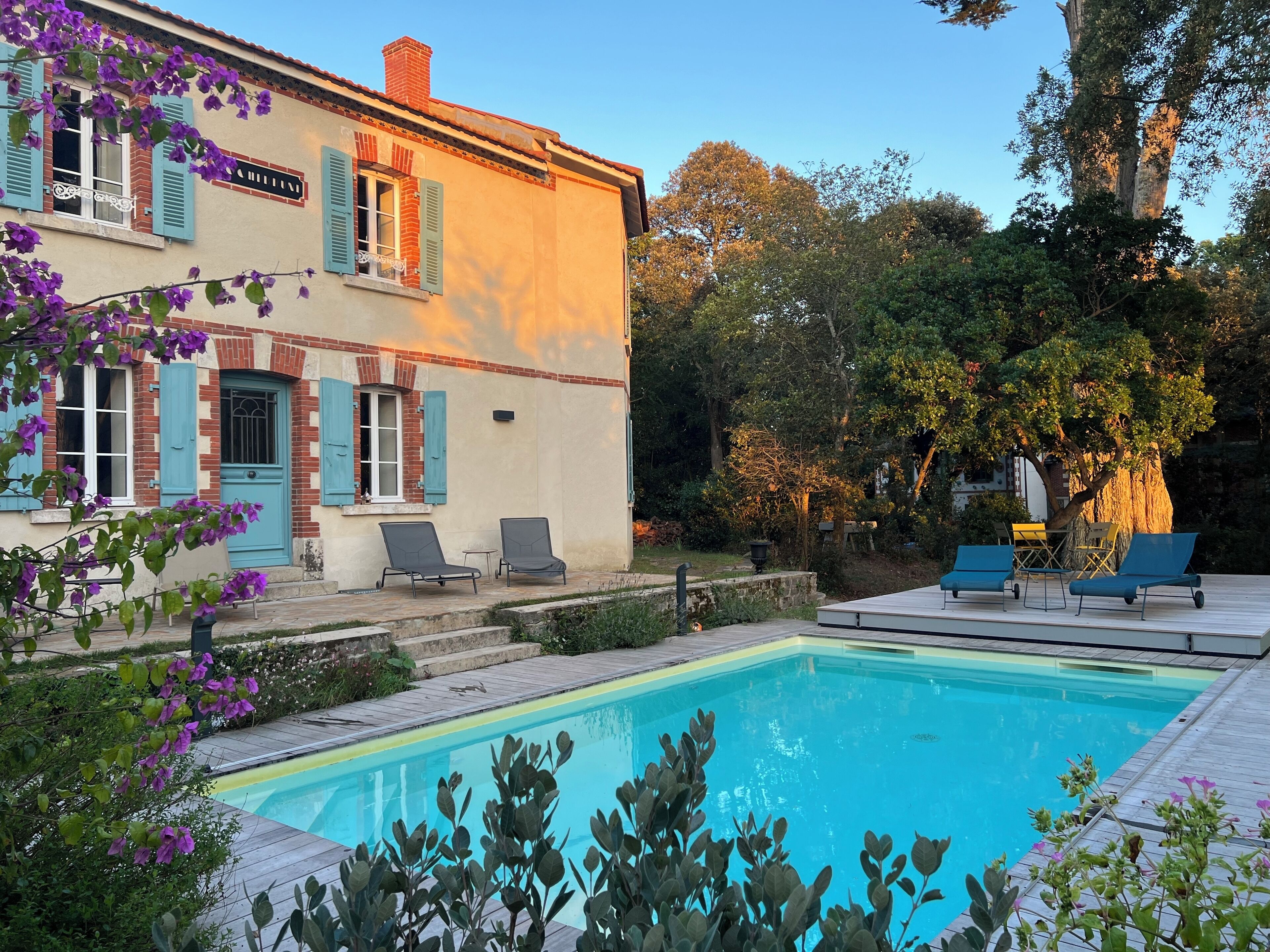Piscine extérieure, piscine chauffée
