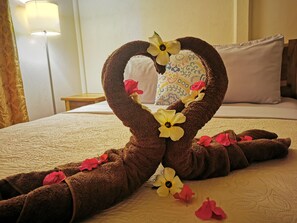 2 chambres, coffre-fort, bureau, fer et planche à repasser