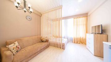 Business-Apartment | Wohnzimmer | Flachbildfernseher