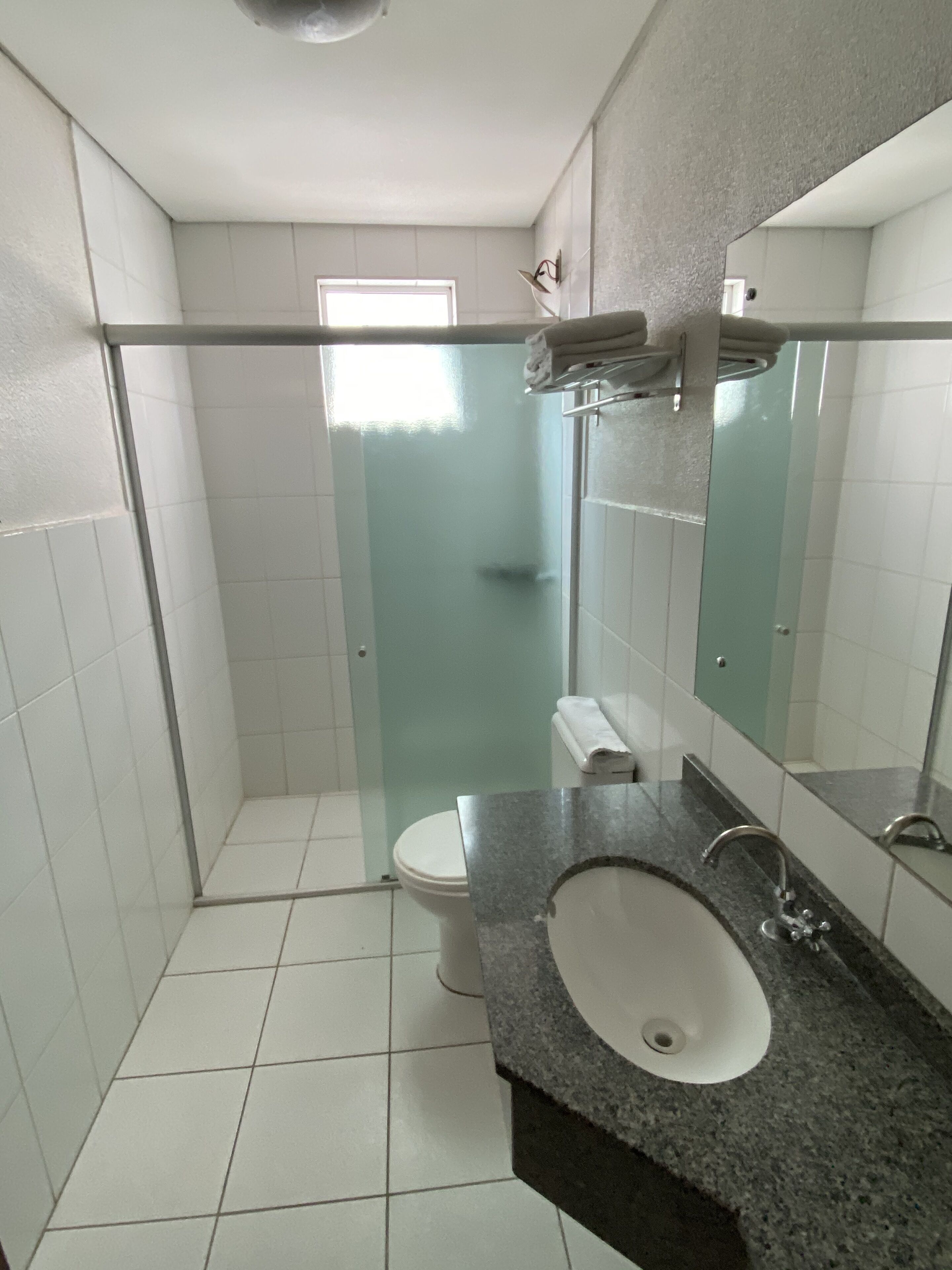 executive quadruple room, multiple beds | bathroom | shower, towels