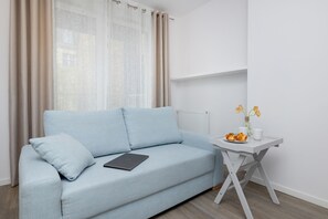 Apartment, 1 Bedroom, Balcony | Living area - Apartment Poznan Strzelecka by Renters (Poznan)