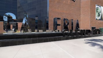 A building facade with the words 'Galleria' and 'SCPenney' prominently displayed.