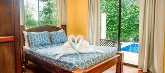 Newly remodeled two-bedroom, both suites with private attached bathrooms, private pool