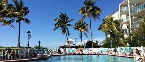 Outdoor pool, a heated pool