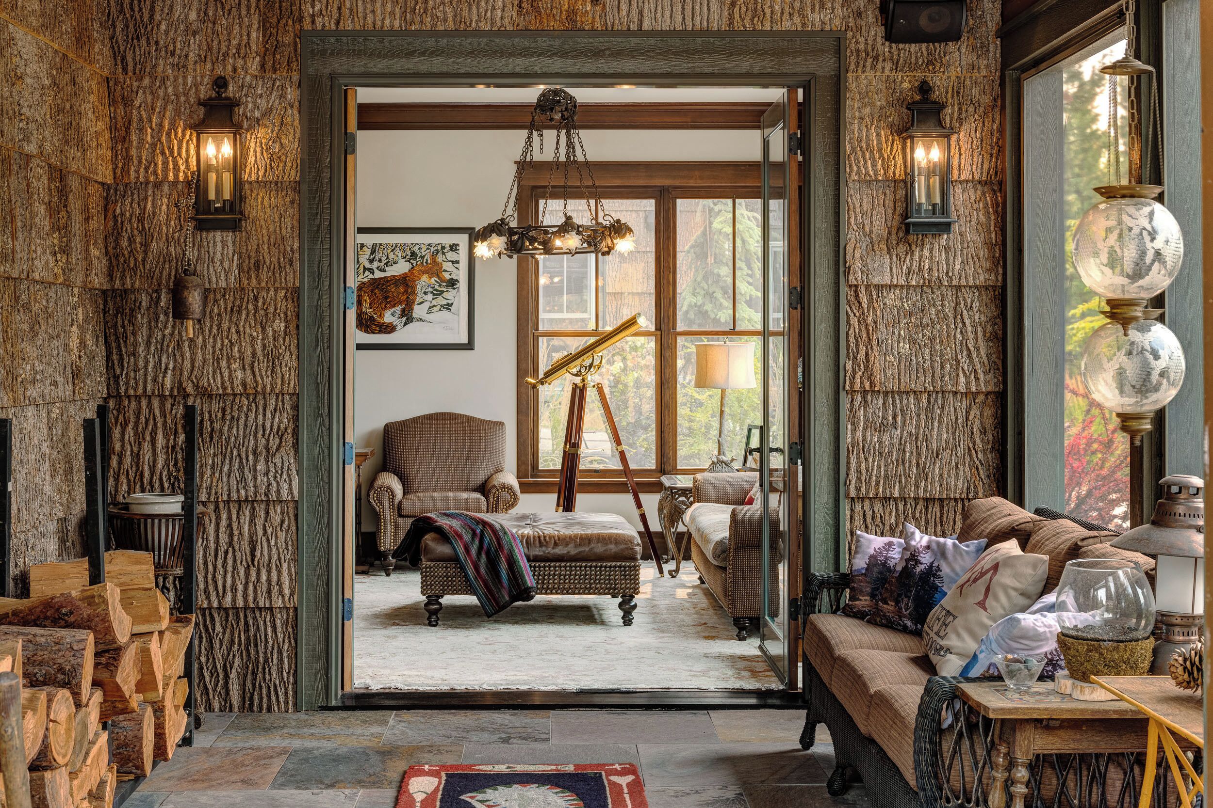 Smart TV, fireplace, video games, foosball