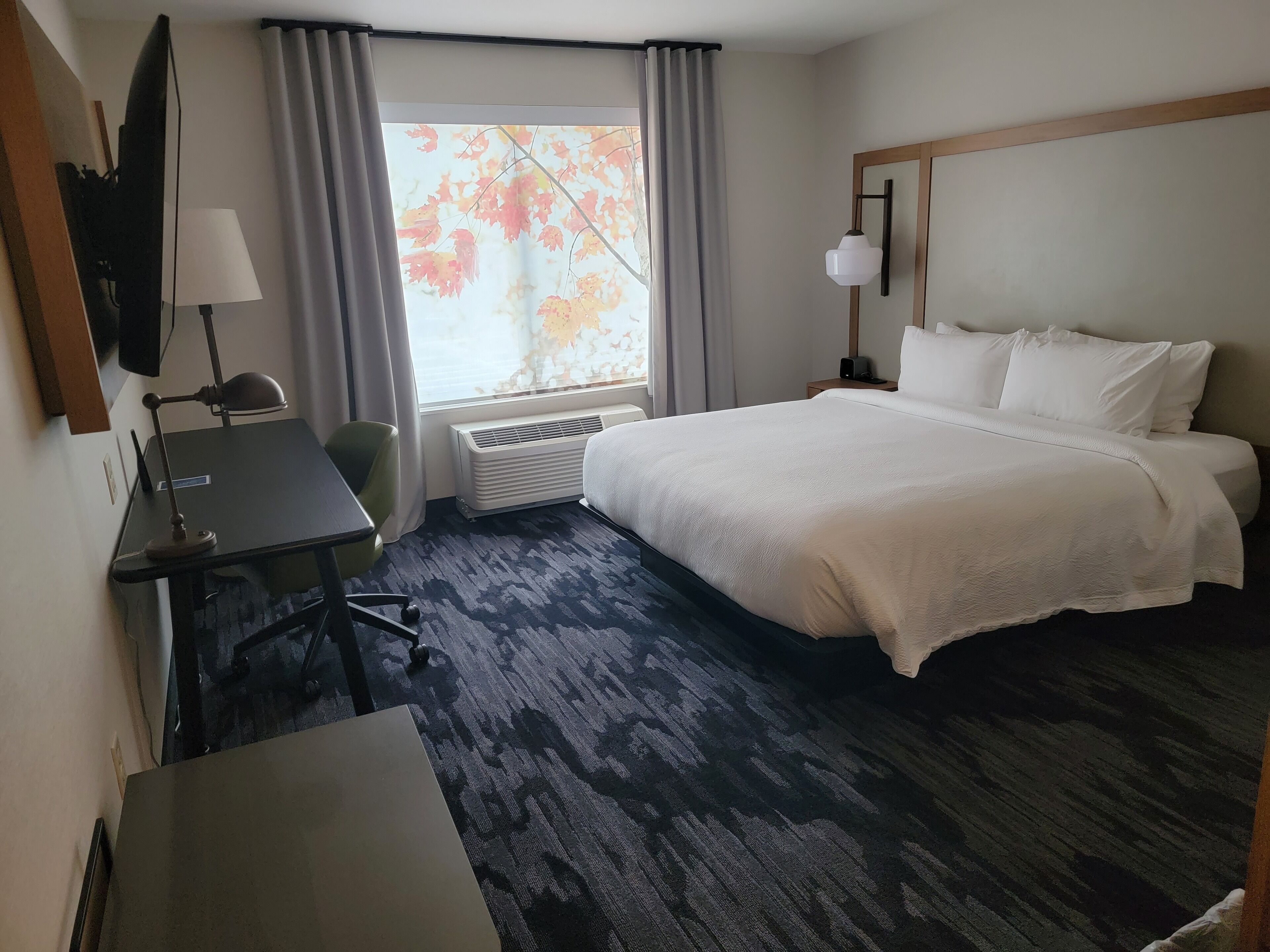 desk, laptop workspace, iron/ironing board, free cots/infant beds