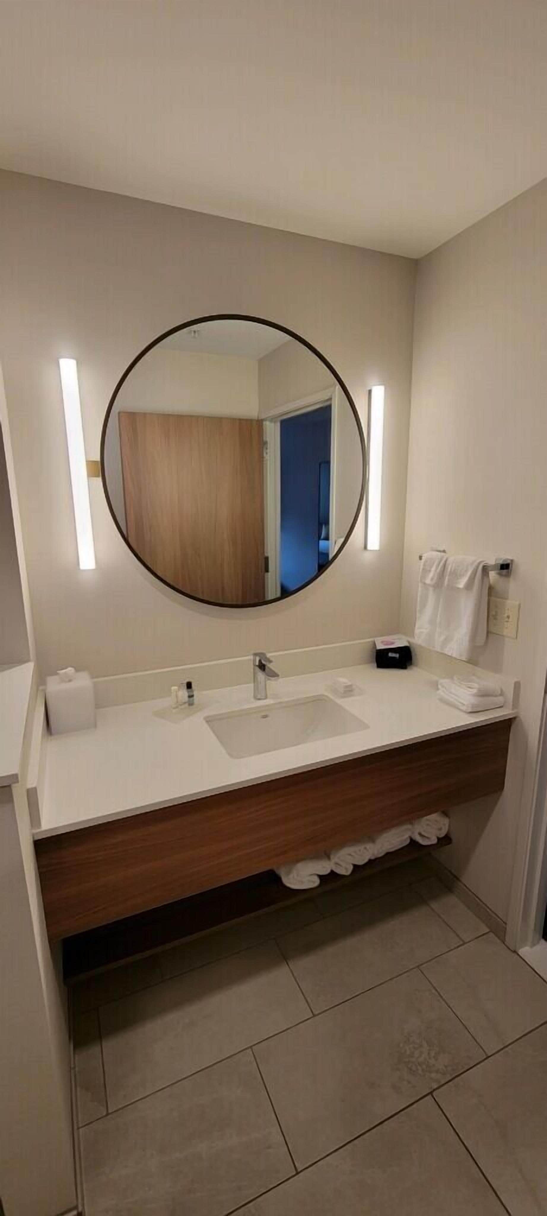 free toiletries, hair dryer, towels