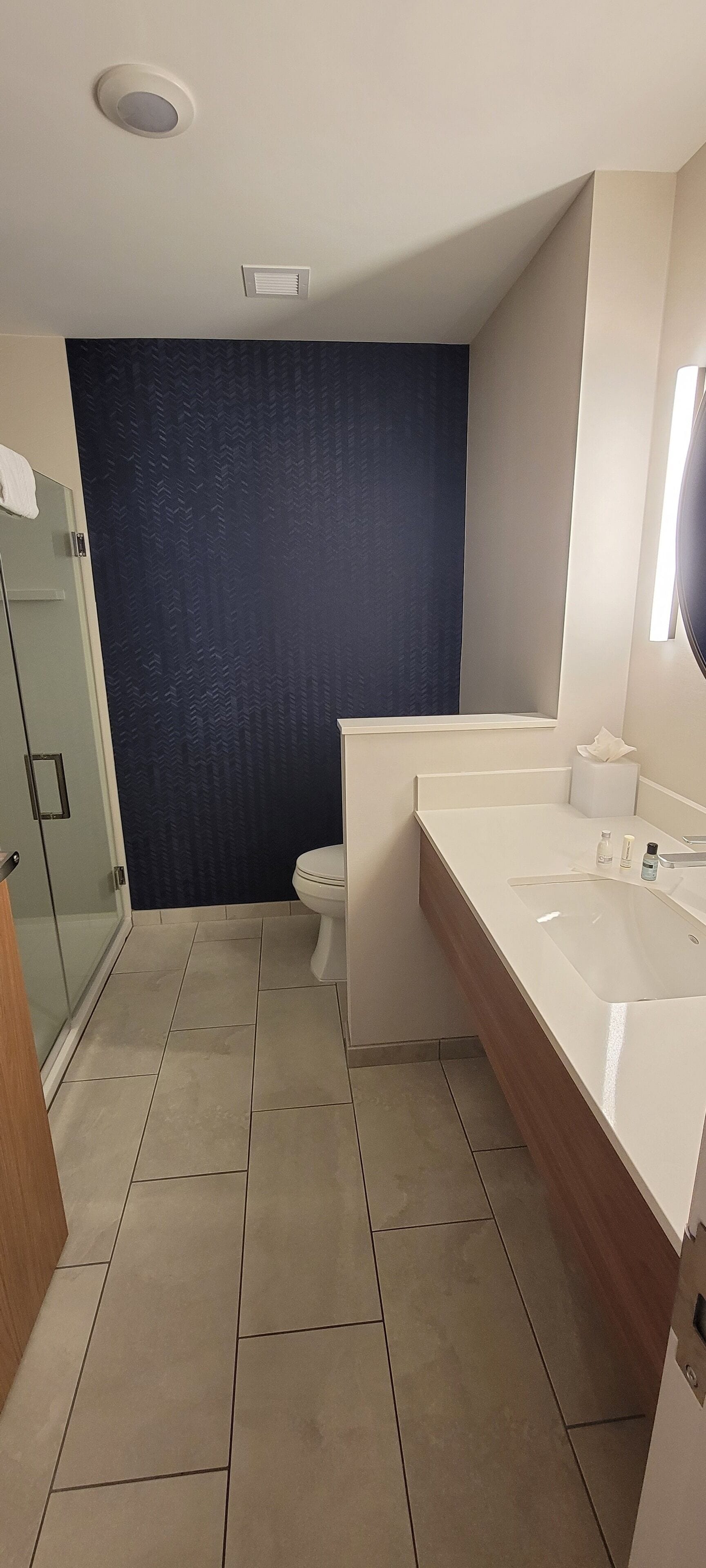 free toiletries, hair dryer, towels