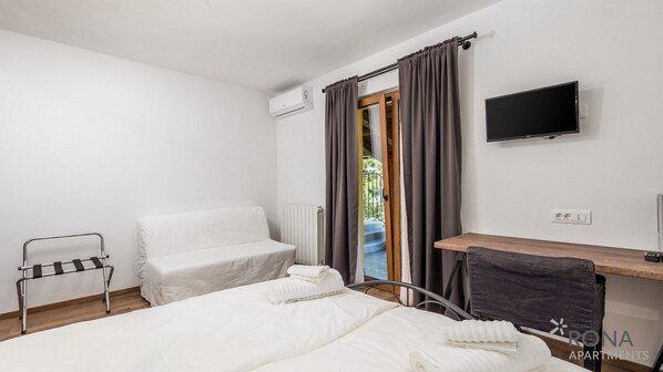 1 間睡房、熨斗/熨衫板、免費 Wi-Fi、床單