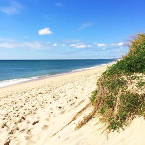 Plage à proximité, chaise longue, serviettes de plage