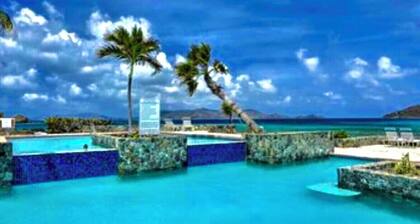 Renovated Beachfront Penthouse on Sapphire Beach with washing machine and dryer.