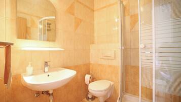 Studio, Balcony, City View | Bathroom | Hair dryer