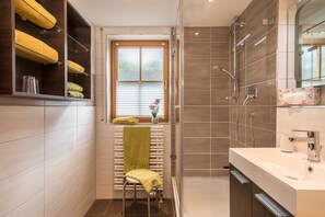 Shower, hair dryer, towels - Cosy Vacation Apartment 8 on "Trostelhof" with Private Terrace (Salem)