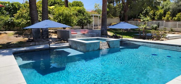 Outdoor pool, a heated pool