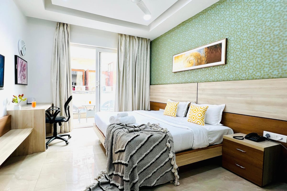 Quarto premier | 1 quarto, roupas de cama premium, espaço de trabalho para notebook