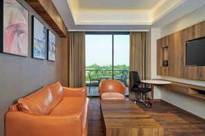 42-inch LED TV with satellite channels, TV - The Fern Royal Farm Resort Anjar (Anjar)