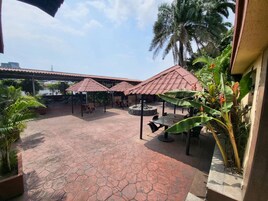 Outdoor banquet area