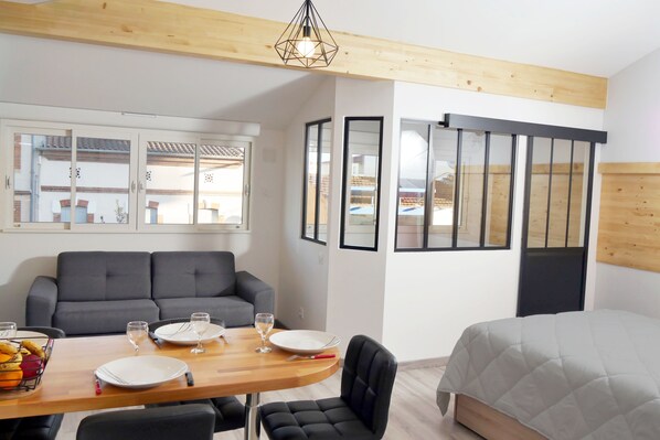 Panorama appartement, en-suite badkamer (Le Soleilhou ) | Tuin