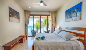 2 bedrooms, iron/ironing board, free WiFi, bed sheets - Charming, modern beachfront condo with AC, WiFi and pool access! (Akumal)