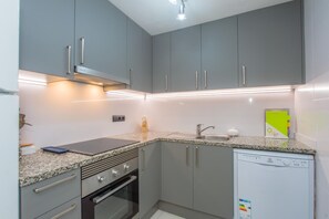 Microondas, horno, lavavajillas y cafetera y tetera 