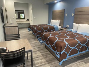 Standard Double Room, 2 Queen Beds | Premium bedding, individually furnished, desk, blackout curtains - Lone Star Inn - Dickinson (Dickinson)