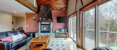 TV, fireplace, ping pong