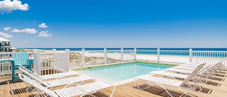 A heated pool