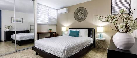 2 dormitorios, escritorio, tabla de planchar con plancha y wifi