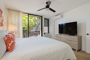2 bedrooms, desk, iron/ironing board, travel crib
