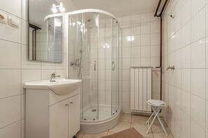 Family House, Multiple Bedrooms (Mržek House with Sauna) | Bathroom | Shower, bidet, towels, soap