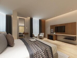 Een minibar, geluiddichte muren, gratis wifi, beddengoed