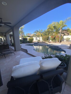 Outdoor pool, a heated pool