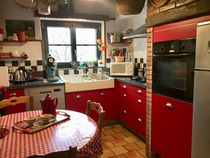 Fridge, microwave, dishwasher